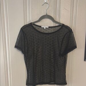 Sexy, Black Polka Dot Sheet Fitted Shirt